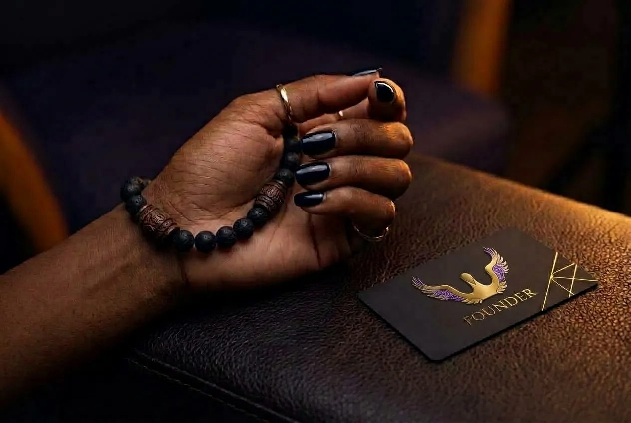Wearable NFC bracelet and matte black Tapn.vip NFC card — tap to shop